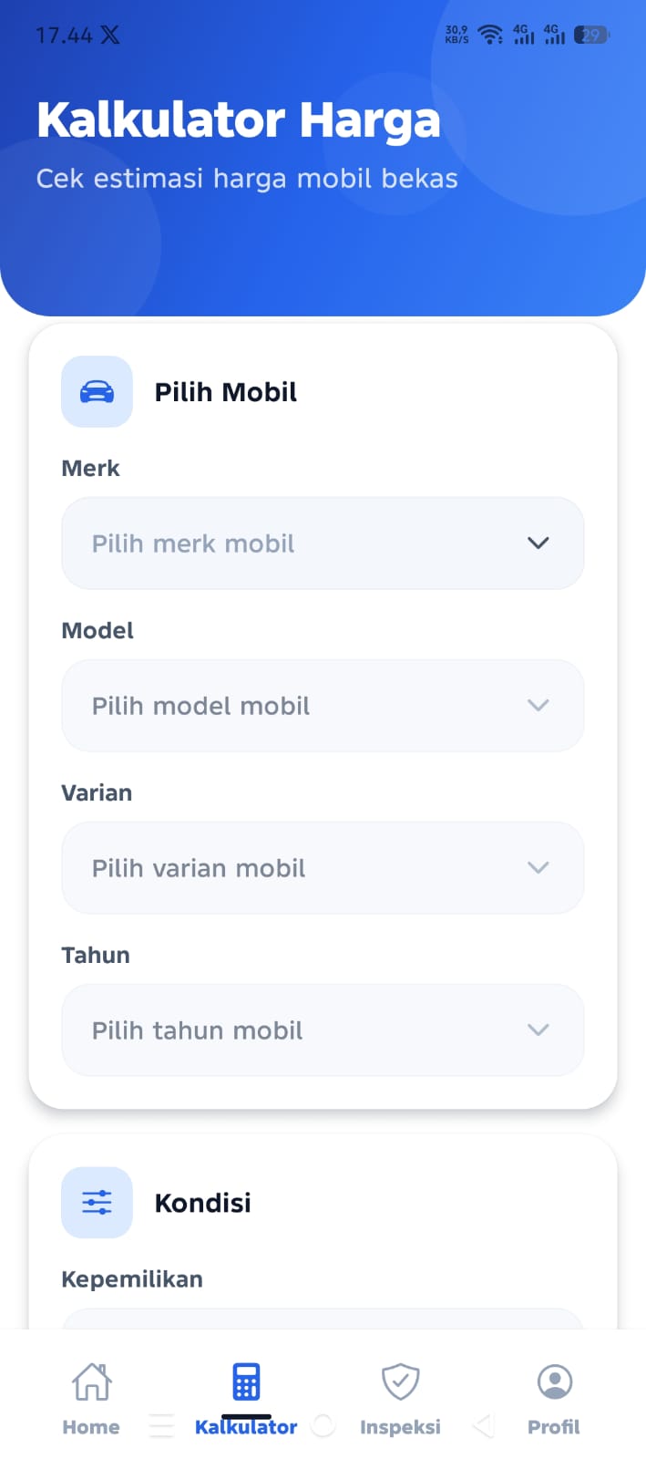Aplikasi Mediator Mobil Bekas - Screenshot 3