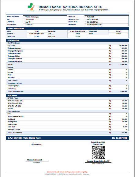 Sistem Absensi RS Kartika Husada Setu - Screenshot 6
